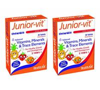 HealthAid Junior-VIT Chewable Multivitamins Pack of 2 x 30 Vegetarian Tablets (60 Tablets)