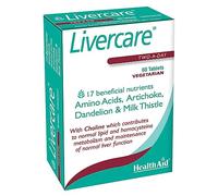 HealthAid Livercare Pack of 2 x 60 Vegetarian Tablets (120 Tablets)