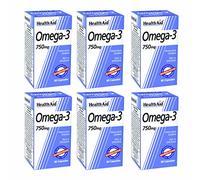 HealthAid Omega 3 Pack of 6 x 60 Capsules (360 Capsules)