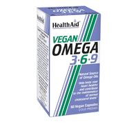 HealthAid Vegan Omega 3-6-9 60 Capsules Plant Based Heart Brain Skin Support Oil