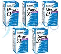 HealthAid Vitamin D3 1000iu - 30 Tablets (Pack of 5)