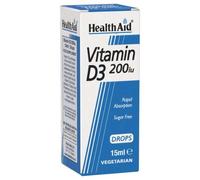 HealthAid Vitamin D3 Drops 200 IU – 15 ml