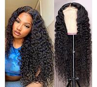 Healthair Deep Wave Lace Wig 360 Front Wig Lace Front Human Hair Wig Pre Drawn Human Hair Wig for Black Women 16 Inch