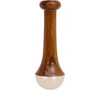 HEALTHANDVEDA™ Detox Bronze Kansa Wand Face Massager | Unique Design Massager with Comfortable Grip Massage Tool Teak Wood Handle (Small)