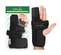 HEALTHANDYOGA™ Boxer Finger Splint - Must Use for Pinky Finger Splint, Wrist Brace - for Left or Right Hand (Large)