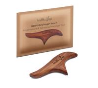 HealthAndYoga Reflexology Tools - ACU-T Triangle Wooden Massage Tool - Muscle Knot Remover, Point Relief Mini Massager, Manual Deep Tissue and Trigger Point Massager
