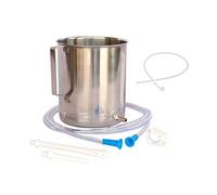 HealthAndYoga(TM) Combo: Superior 2 Quart Stainless Steel Enema Kit - 10 Free Colon Tips - Medical Grade Tubings