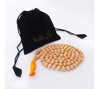 HealthAndYoga(TM) NatureSooth Mala Beads - Superior Grade Tulsi Wood
