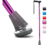 HEALTHBAZAAR All Terrain Folding Walking Stick, Walking Sticks for Elderly & Adults, Pivot Tip and Heavy Duty Mobility Aid, Collapsible Stick for Men & Ladies (Romance Purple)