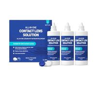 Healthcare by Amazon All-In-One Contact Lens Solution with Sodium Hyaluronate - For Soft Lenses, Enhanced Hydration & Comfort, 3 x 360 ml