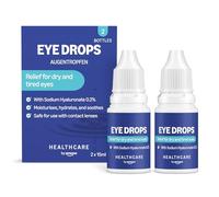 Healthcare by Amazon Eye Drops with Sodium Hyaluronate 0.2%, 15 ml, Pack of 2 (Previously a Amazon Basic Care brand, same product)