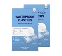 Healthcare By Amazon Waterproof Plasters (Transparent Second Skin High Protection), 35 Count (20pc 7 x 2cm, 15pc 5 x 7.5cm), One Size (Pack of 2) (Previously a Amazon Basic Care Brand, Same Product)