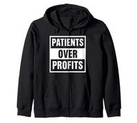 Healthcare Justice: Patients Over Profits Zip Hoodie