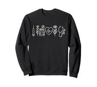 Healthcare Passion Flowers Syringe Heart Stethoscope Design Sweatshirt