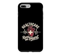 Healthcare Runs On Heart Medical Heartbeat Nurse Case for iPhone 7 Plus/8 Plus