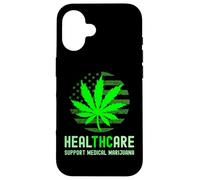 HealTHCare THC Pot Leaf Support Medical Marijuana Case for iPhone 16