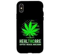 HealTHCare THC Pot Leaf Support Medical Marijuana Case for iPhone X/XS