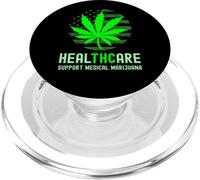 HealTHCare THC Pot Leaf Support Medical Marijuana PopSockets PopGrip for MagSafe