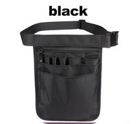 Healthcare Utility Belt Waist Bag for Nurses and Dentists Adjustable Oxford Cloth Design with 8 Pockets and Quick Release Buckle for Convenient Tool Storage and Access(Black)