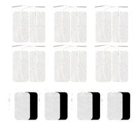 Healthcare World 16 Large Clear TENS Electrode Pads - 10cm x 5cm, Reusable, Self-Adhesive - Long-Lasting Replacement Pads for Majority of TENS Machines
