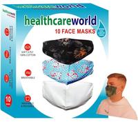 Healthcare World Children's Washable Reusable Fabric Face Masks - Choose from 10 Designs (Black Spotty)