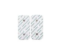 Healthcare World Large Electrode Pads for Compex Muscle Stimulator - Set of 4 Reusable 10x5 cm Dual-Stud EMS/TENS Replacement Pads for Muscle Recovery & Pain Relief