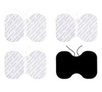 Healthcare World Premium Butterfly Electrode Pads for TENS Machines - Reusable Self-Adhesive Gel Pads - Universal Fit for Pain Relief, Muscle Recovery & EMS Therapy (4 Pads)
