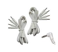Healthcare World TENS Cables 3.5 mm - Cable Set with 4-Pin Male 2 mm Connectors - Compatible Cables for Electrotherapy Devices and Replacement Accessories for Muscle Stimulation & Pain Relief