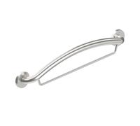 HEALTHCRAFT Plus Series Towel Bar 24", Bath & Shower Grab Bars, Shower and Bathroom Safety, Stainless-Steel, Wall-Mounted Heavy Duty for Elderly, Seniors or Handicapped/Up to 500 Lbs/Brushed Stainless