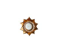 HealthDek PVC Pearl Tea Light Holder, Diwali Decoration Items For Home Decor, Diya For Puja, White & Gold (Golden Rose) 1 pc