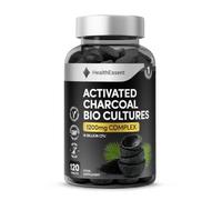 HealthEssent Activated Charcoal Tablets 1200mg + Bio Cultures Trapped Wind