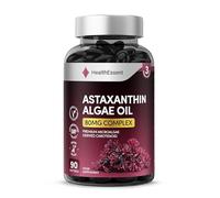 HealthEssent Astaxanthin High Strength Algae Oil 80mg Complex - Microalgae Carotenoid from Haematococcus Pluvialis - 90 Vegan Softgel Capsules - Antioxidant Supplements for Skin & Eyes, Non-GMO