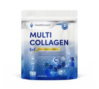 HealthEssent Multi Collagen Supplements 1650mg 6-in-1 for Women & Men (120) | 5 Types I, II, III, V & X | Marine, Bovine & Chicken Collagen Peptides + 50mg Vitamin C | For Skin, Hair, Nails & Joints