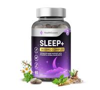 HealthEssent Sleeping Tablets with Magnesium Glycinate, Valerian Root, Lemon Balm Leaf and L-Theanine | Melatonin Predecessor Complex 3820mg for Restful Sleep, Vegan and Tested for Adults - 60 Tablets