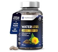 HealthEssent WaterLess™ Water Retention Tablets with Dandelion Root, Green Tea, Potassium & Vitamin B6 - (4 Month Supply) Natural Debloat & Fluid Support - 120 Vegan Tablets - Made in UK