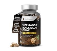 HealthEssent Wormwood Black Walnut and Clove Complex - 1005mg High Strength Plant-Based Formula for Humans with Pumpkin Seed, Slippery Elm & Papaya - (30 Day Supply) - 60 Vegan Capsules