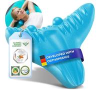 Healthfix Neck Stretcher Cervical Traction Device for Neck Pain Relief and Shoulder Relaxer with Orthopaedic Cloud Pillow and Posture Corrector (Blue)