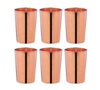 HealthGoodsIn - Set of 6 Pure Copper Tumbler | 350 Ml (11.8 US Fluid Ounce) Capacity