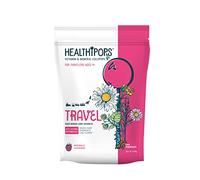 Healthipops Vitamin & Mineral Lollipops Travel Suitable for Ages 4+ with Added Soothing Botanicals, Ginger Root, Chamomile and Lime Flower, Raspberry Flavour 12 Lollipops