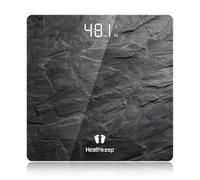 Healthkeep Digital Bathroom Scales for Body Weight, Weight Scale with High Precision Sensors Accurate Weighing Scale Round Corner Design LED Display (storm cloud marl)