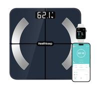 Healthkeep Scales for Body Weight with App 13 Body Composition Metrics, Digital Bathroom Scales with Bluetooth Weighing Scale, App Compatible with iOS Android 11 * 11 Iches (Blue)