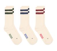 Healthknit Crew Sock - 3 Pack Off White/Green/Navy