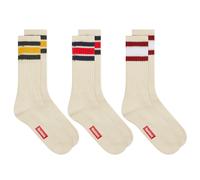 Healthknit Crew Sock - 3 Pack Off White/Multi