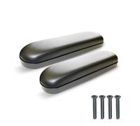 Healthline Padded Armrests for Wheelchair, Universal Arm Pads Replacement Black, 14' Full Length (2)