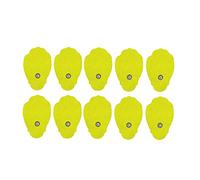 Healthmateforever 5 Pairs of Snap-On Long Life Large Hand-Shaped Electrode Gel Pads for Handheld Digital Physiotherapy Massager Devices Yellow