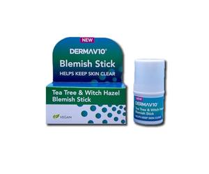Healthpoint Derma V10 Blemish Stick, Tea Tree And Witch Hazel, For Clearer Skin, Calming And Soothing, Minimises Spots, Pimples And Blemishes, Reduces Redness, For Acne, Everyday Use, Vegan Friendly