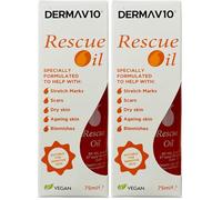 Healthpoint Derma V10 Rescue Oil, Reduce Appearance Of Stretch Marks Scar Tissue, Dry, Dehydrated Skin, After Sun, Ageing, Blemishes, Clinically Tested, Paraben Free, Vegan Friendly, Made In The UK