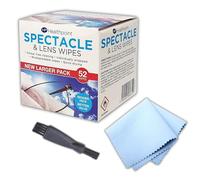 Healthpoint Glasses Wipes 52 Pack Glasses Cleaner Kit, Fast-Dry Spectacle Wipes - Bundled with Lens Brush & Microfibre Cloth for Streak-Free Eyewear and Screen Care