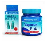 Healthpoint Nasal Inhaler (2 Pack) and Vapour Rub Bundle