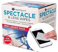 Healthpoint Screen Wipes - 416 Individually Wrapped Phone Cleaning Wipes - Also Suitable for Glasses, Keyboards, Cameras, Binoculars etc (8 Extra Value Packs of 52 Alcohol Wipes = 416 Wipes)